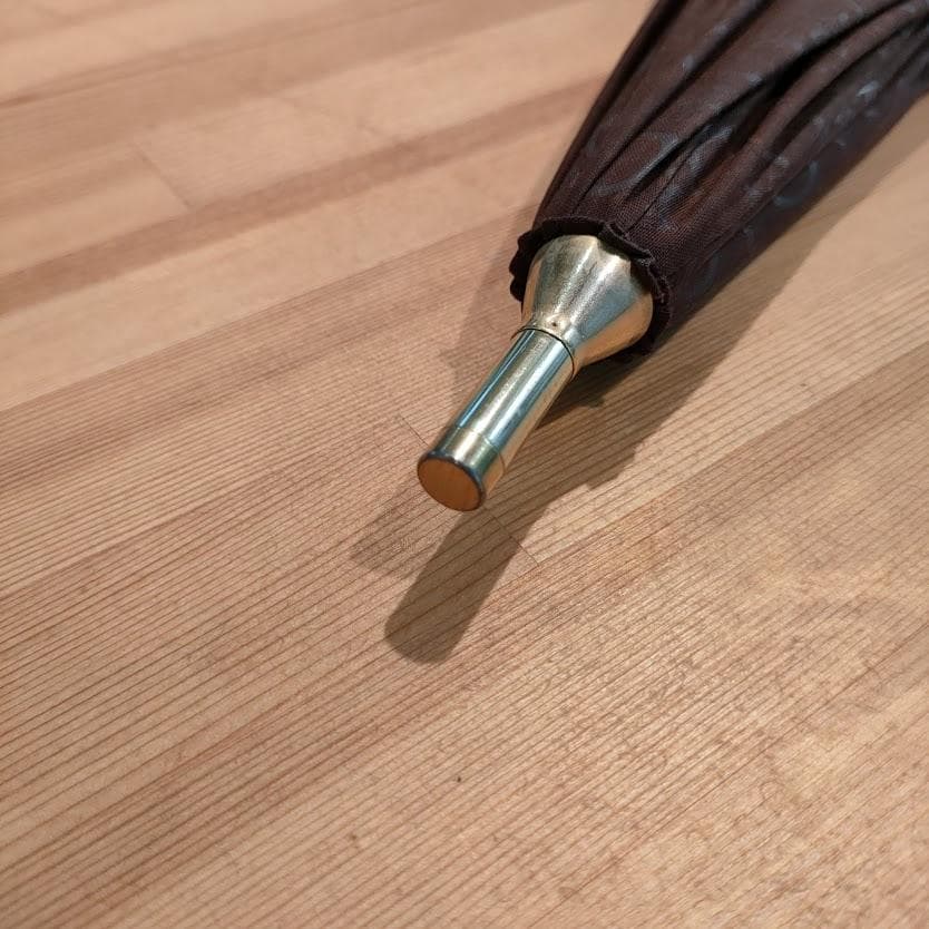 CELINE セリーヌ 日傘 長傘 高級傘 アンブレラ トリオンフ金具