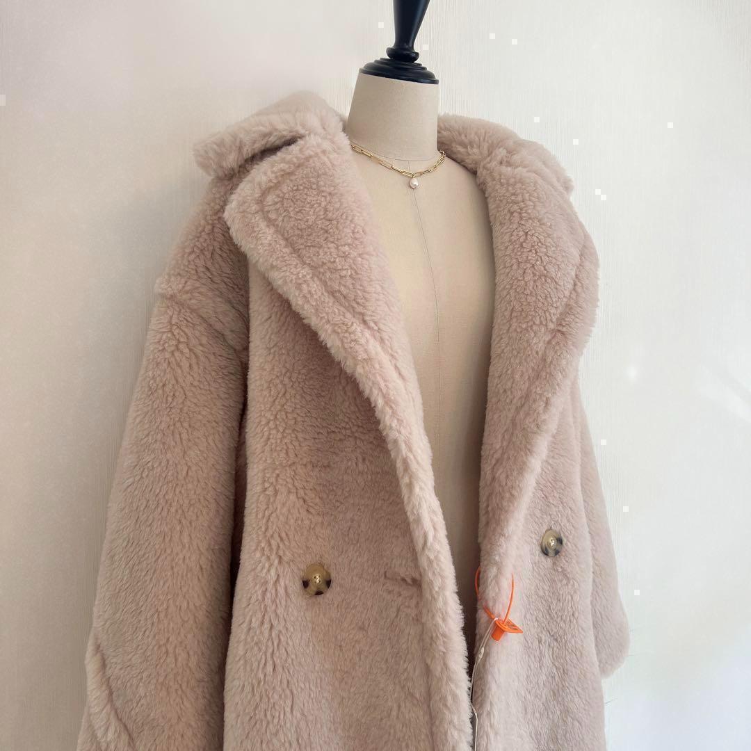 新品未使用 ベアロングコート テディコート カシャお好きな方 ライトベージュ