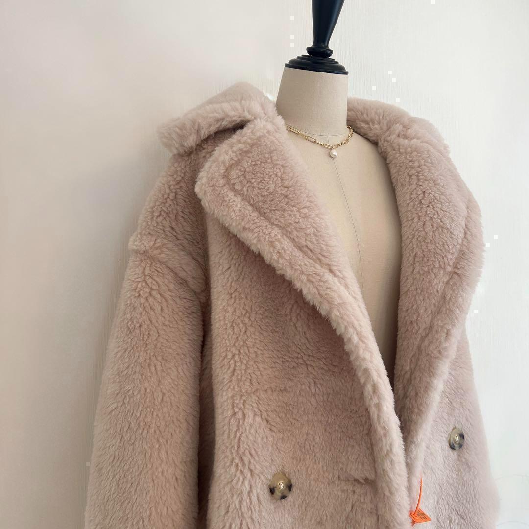 新品未使用 ベアロングコート テディコート カシャお好きな方 ライトベージュ