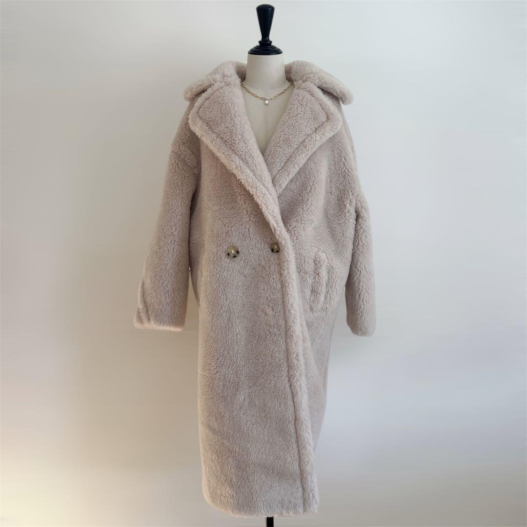 新品未使用 ベアロングコート テディコート カシャお好きな方 ライトベージュ