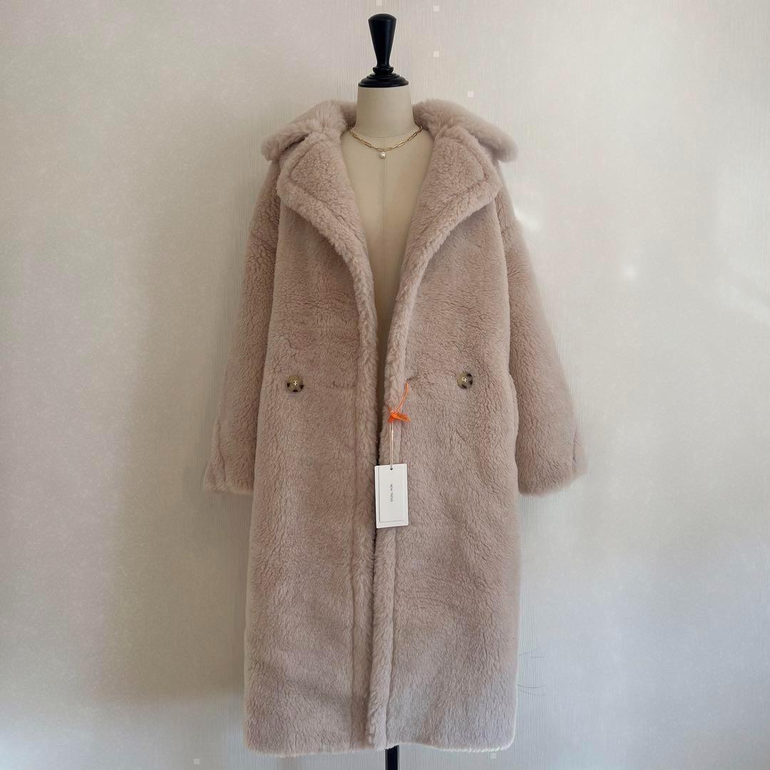 新品未使用 ベアロングコート テディコート カシャお好きな方 ライトベージュ