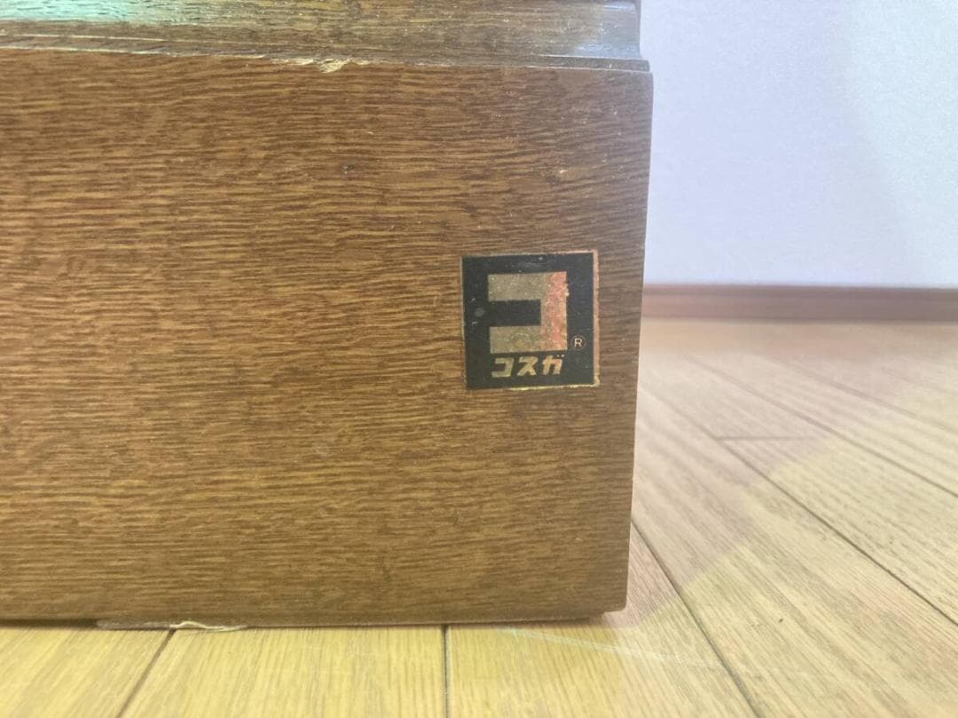 コスガ アンティーク 格子ガラス扉 無垢 カップボード 収納棚 飾り棚 食器棚