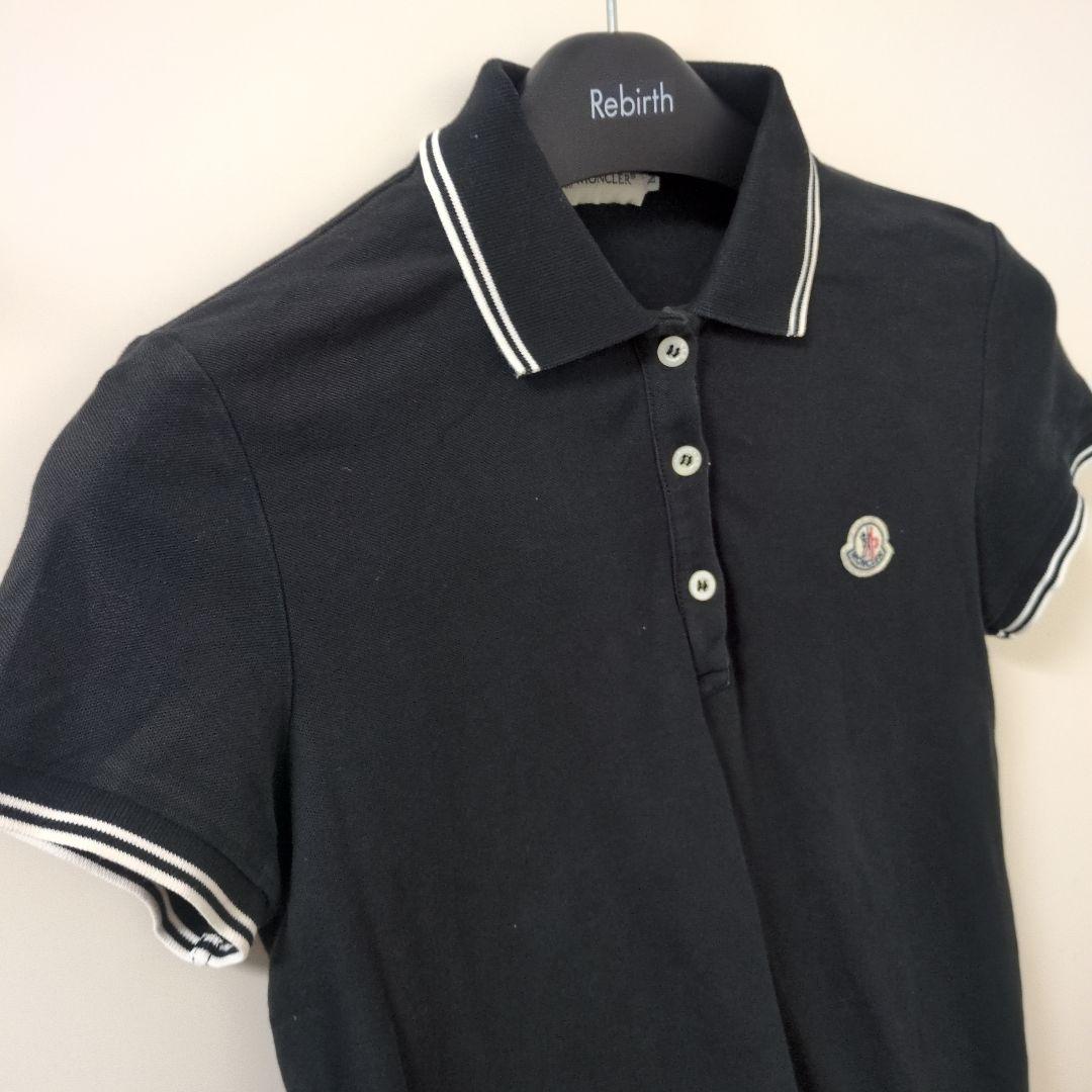 MONCLER ブラック ポロシャツ 半袖
