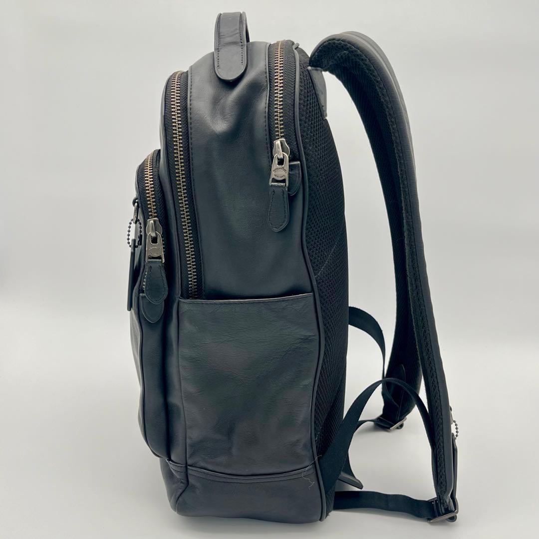 COACH コーチ グラハム バックパック A4 PC可 レザー リュック 黒