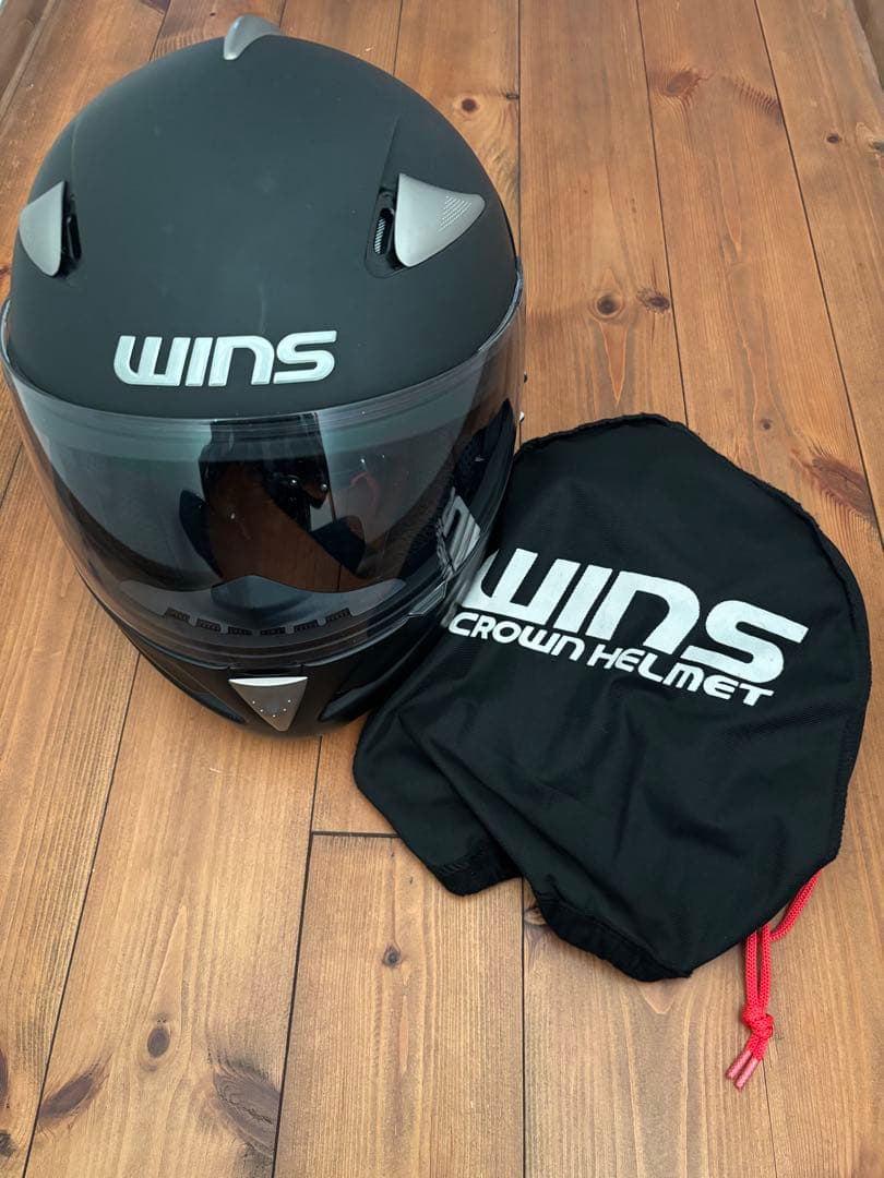 WINS CR-1 インナーバイザー付　システムヘルメット　XL　マットブラック