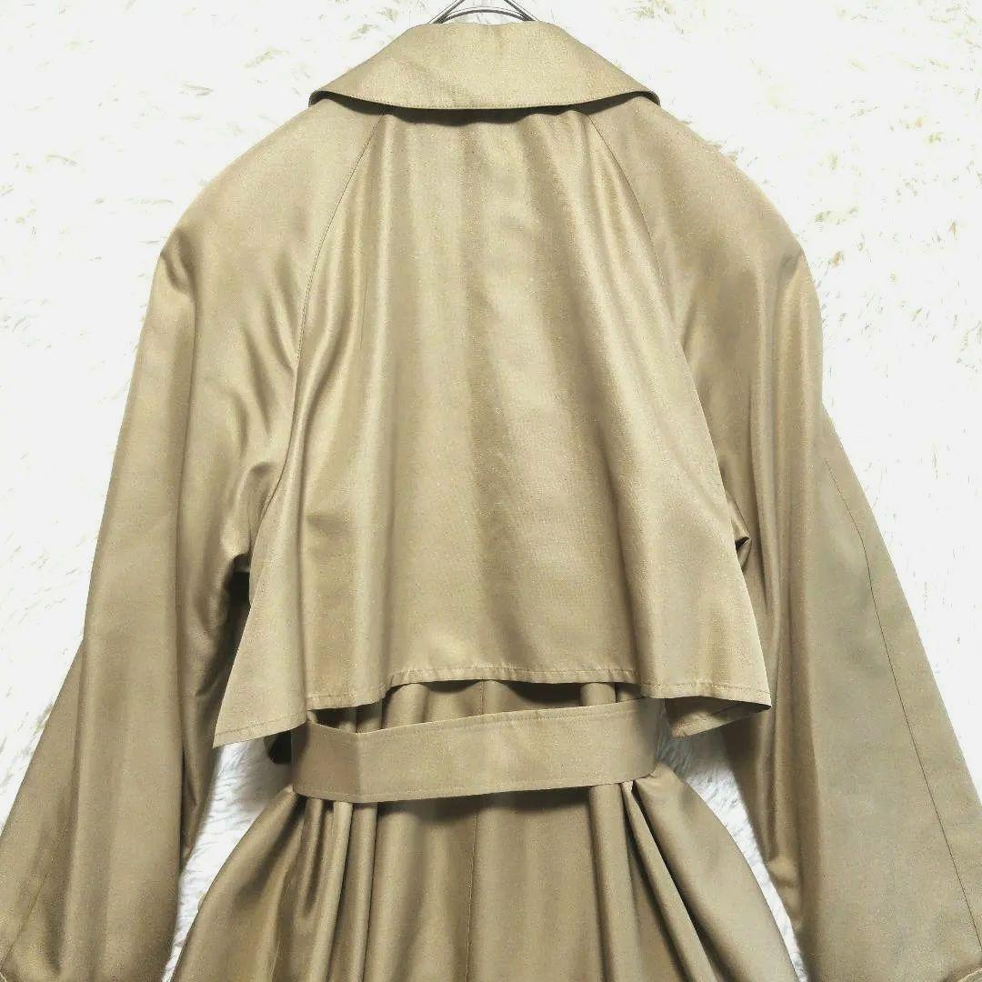 バーバリーズ　シルク100%　スカーフ柄　ステンカラーコート　ベルト付き　9AR