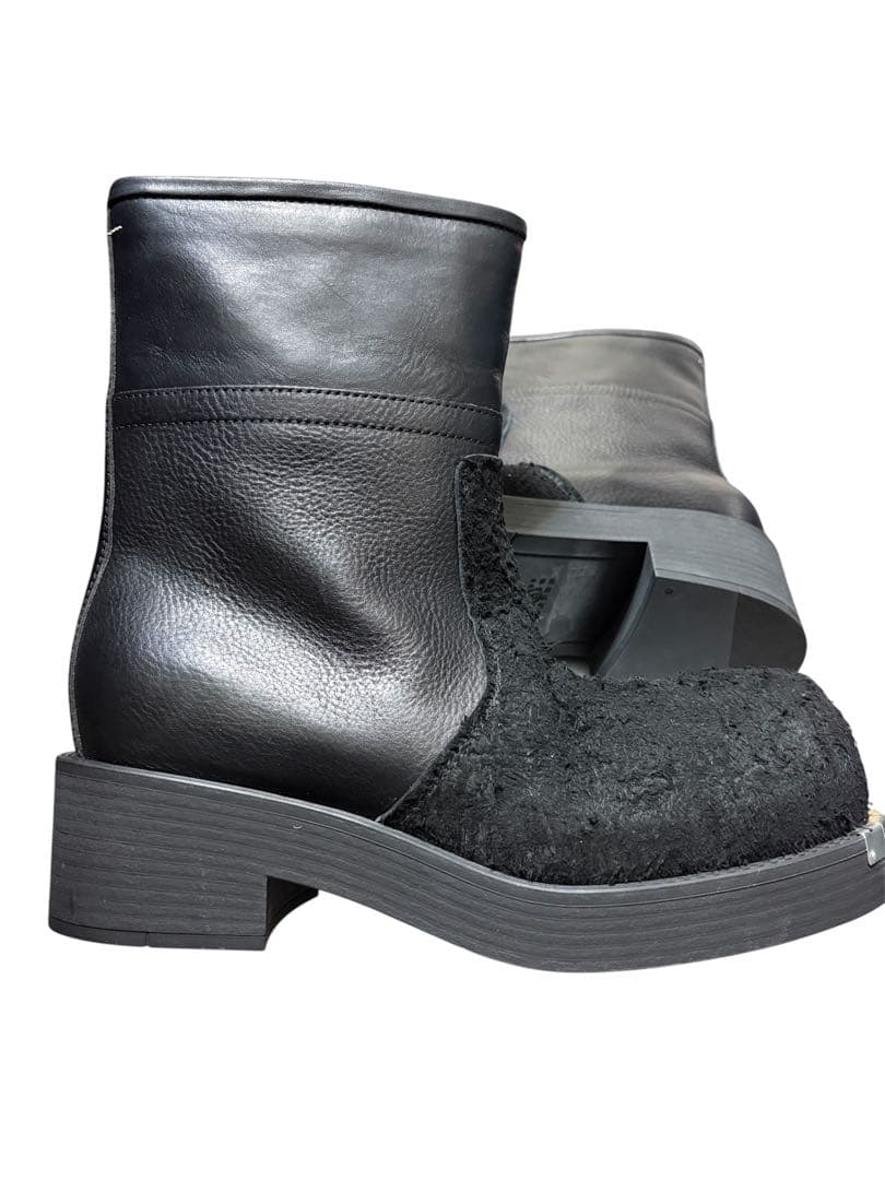 MM6 Maison Margiela バイカーレザーアンクルブーツ 41