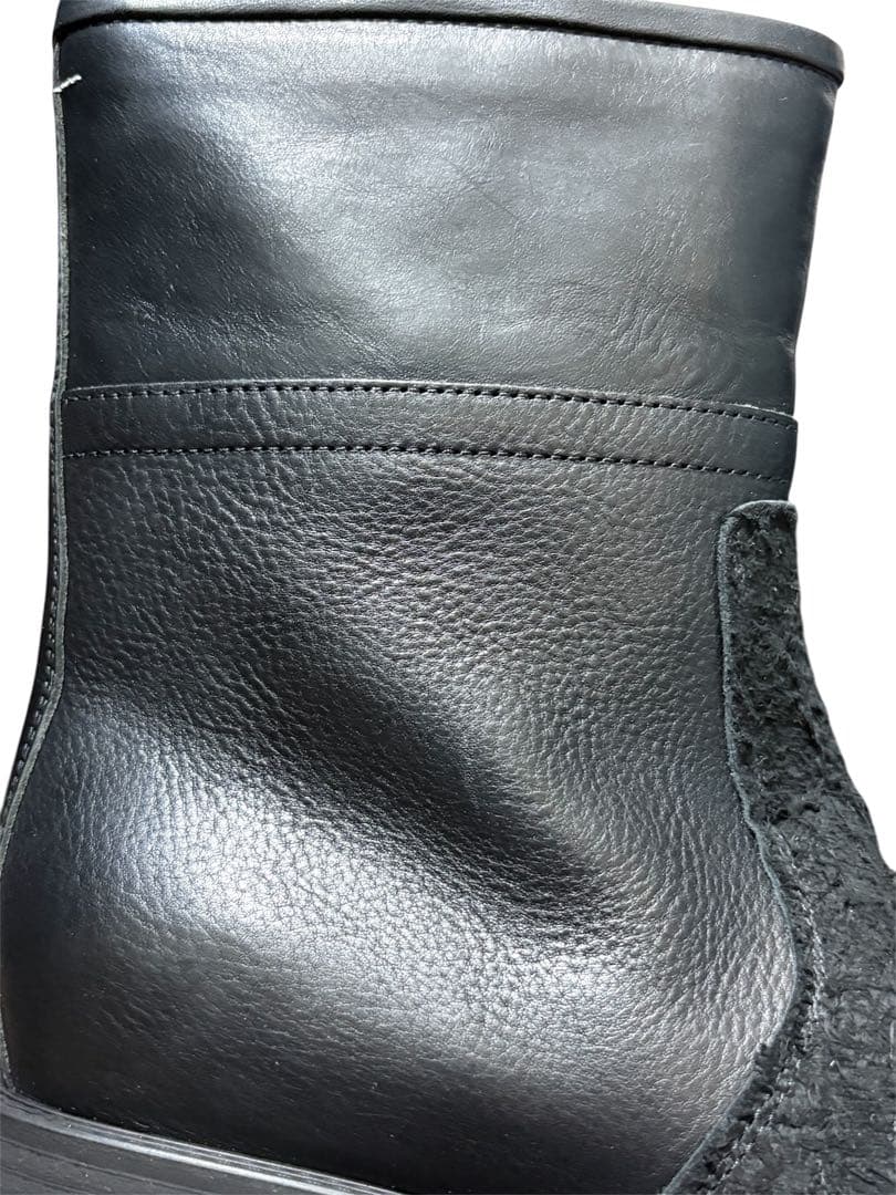 MM6 Maison Margiela バイカーレザーアンクルブーツ 41