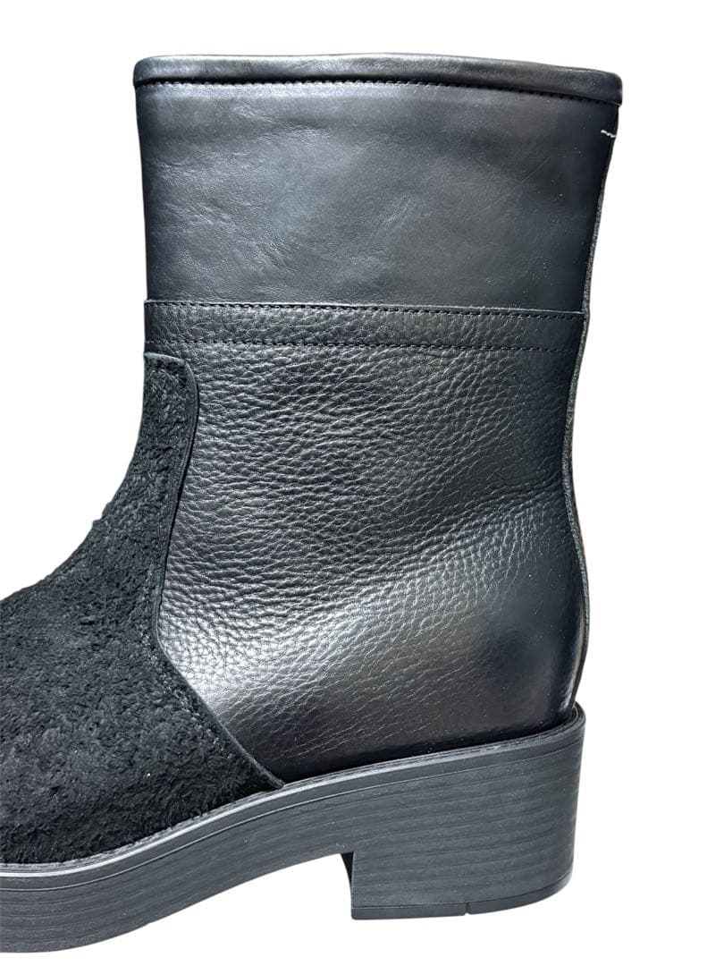 MM6 Maison Margiela バイカーレザーアンクルブーツ 41