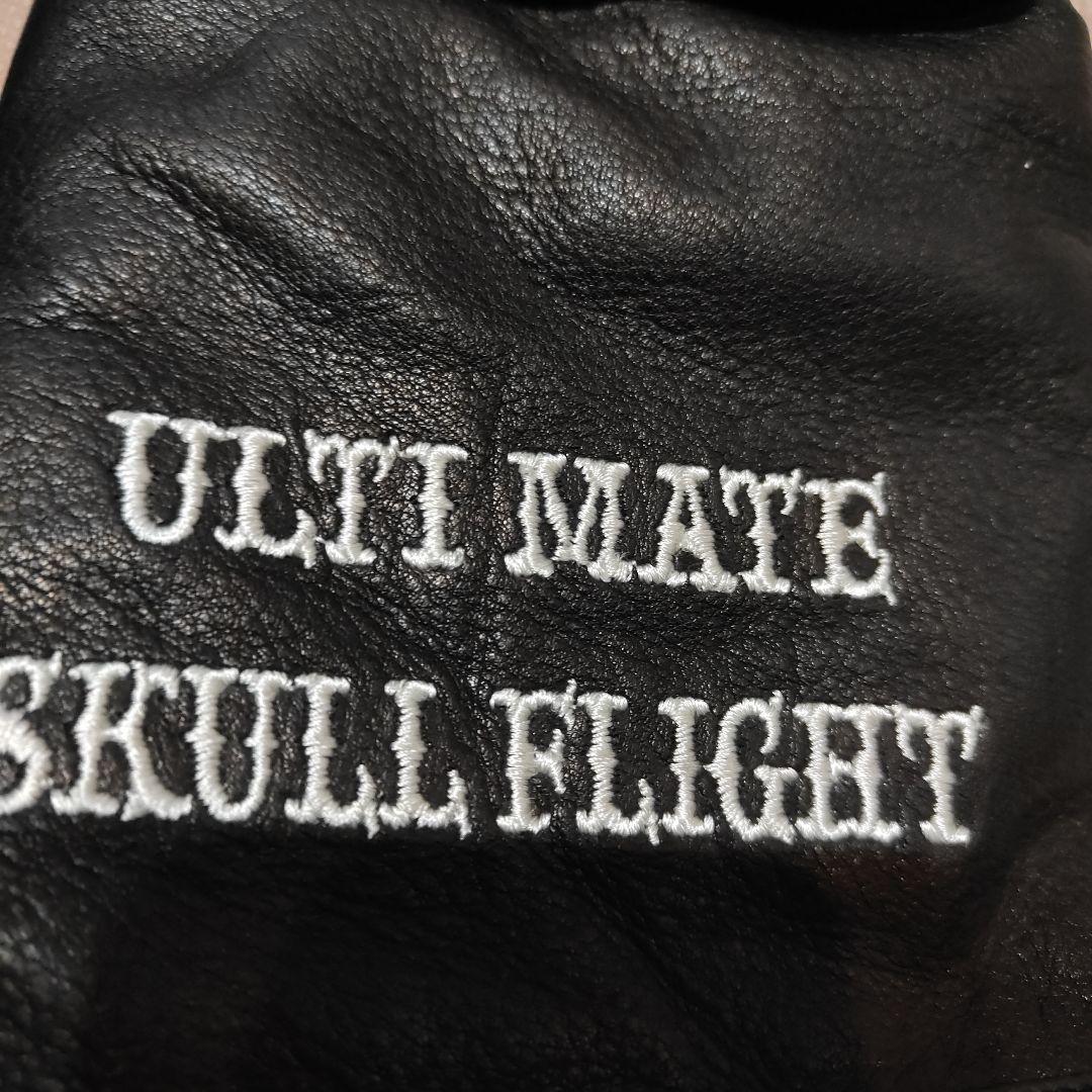 ULTIMATE SKULLFLIGHT ブラックレザーグローブ