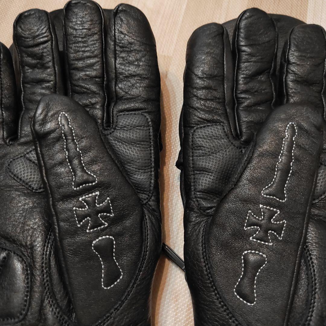 ULTIMATE SKULLFLIGHT ブラックレザーグローブ