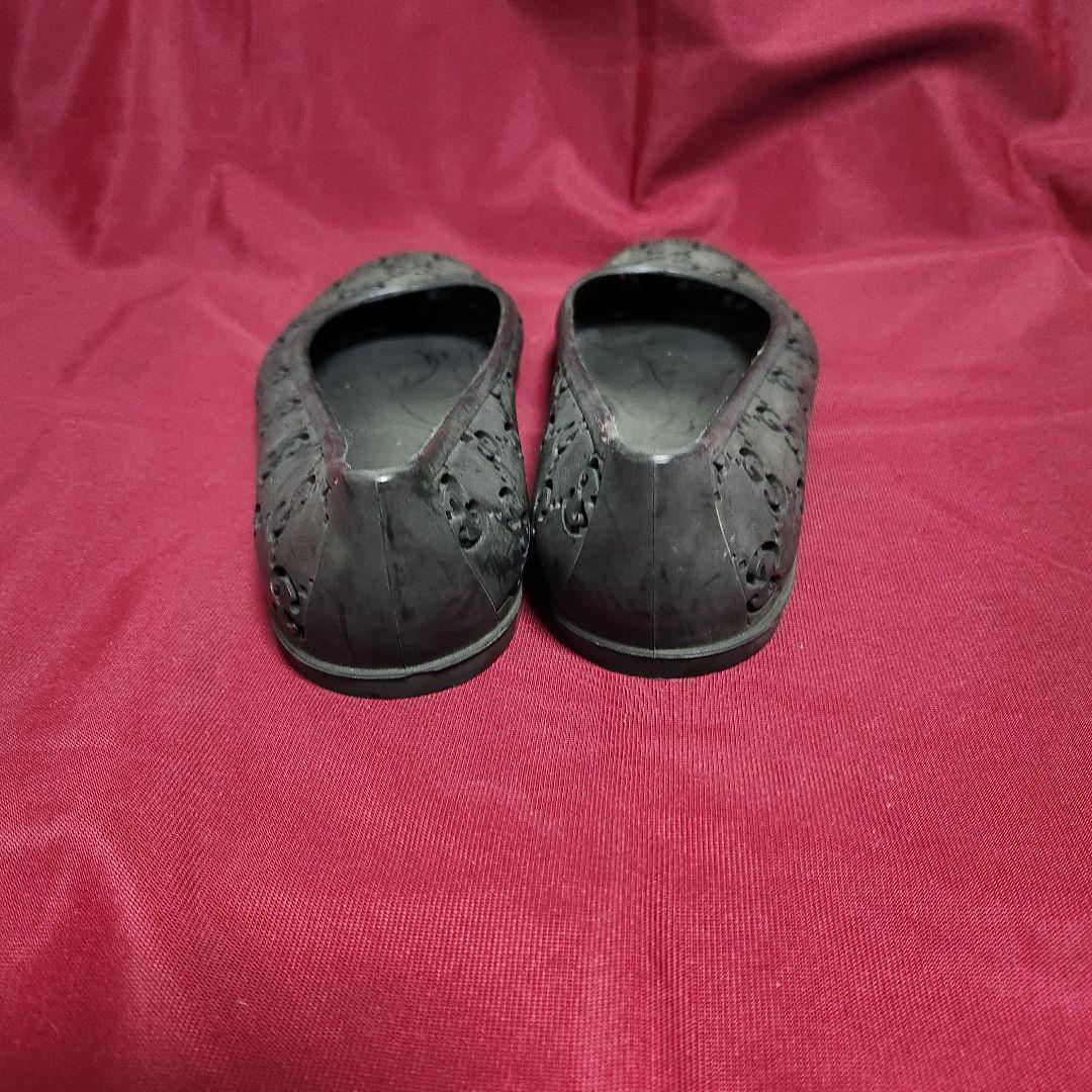 tsayachan12　 　ブラック　 フラットラバーシューズパンプス