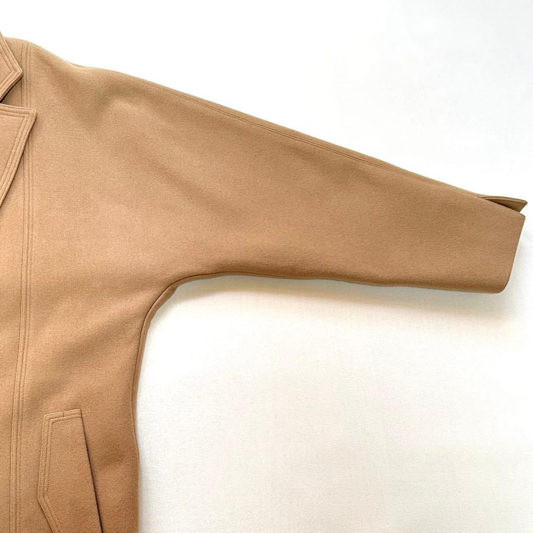 最終セール　極美品　エリン　メルトンシングルワンボタンコート　ウール　ゆったり