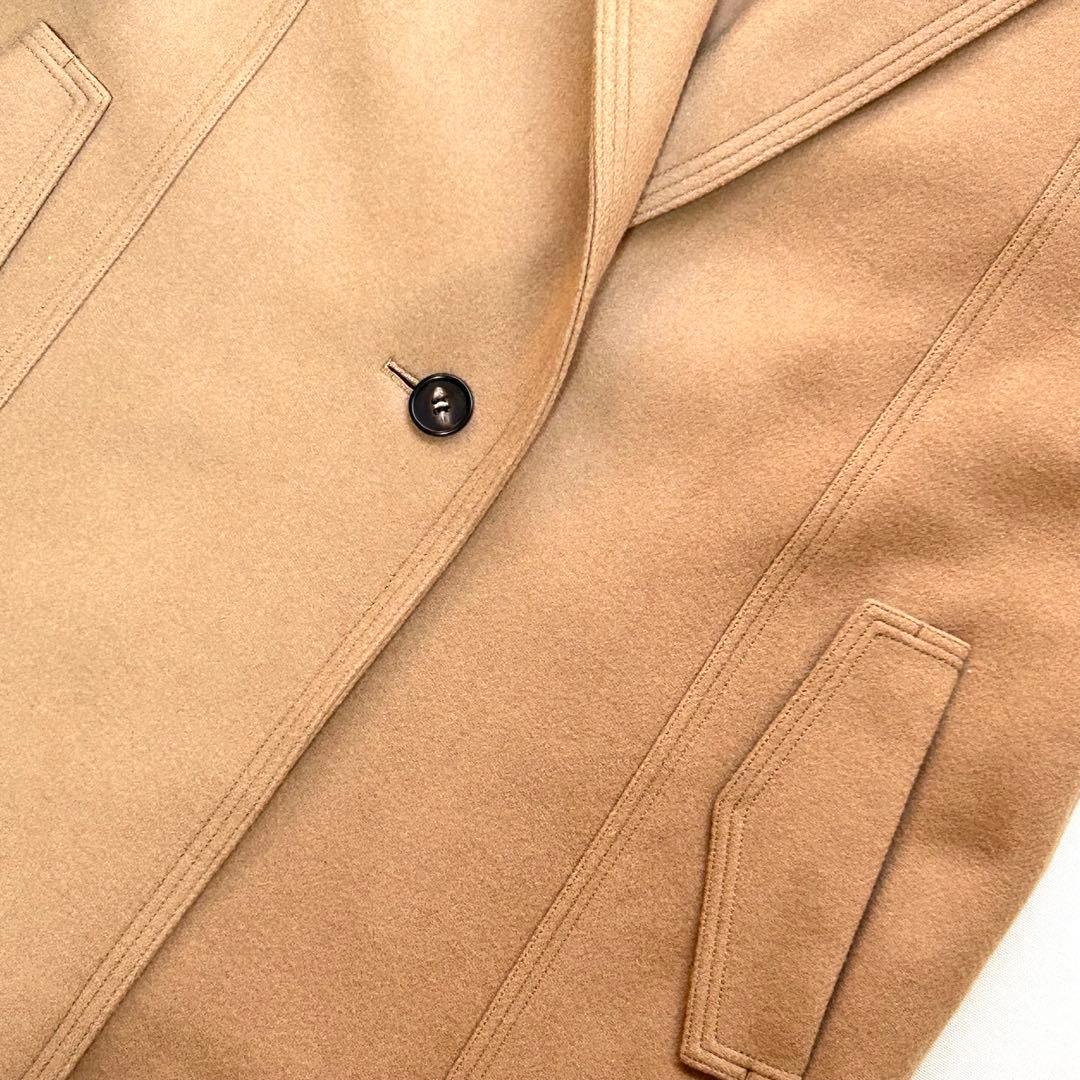 最終セール　極美品　エリン　メルトンシングルワンボタンコート　ウール　ゆったり