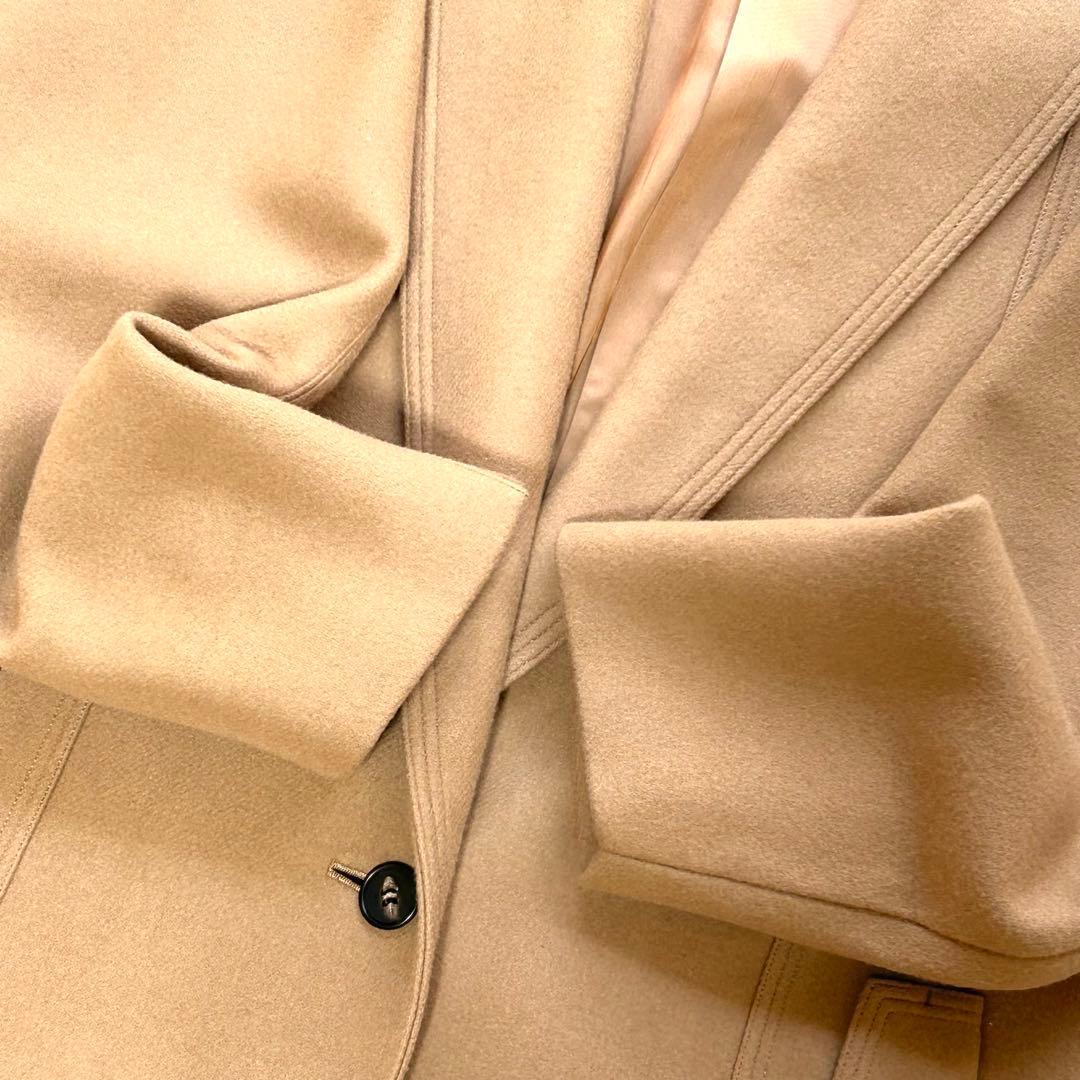 最終セール　極美品　エリン　メルトンシングルワンボタンコート　ウール　ゆったり