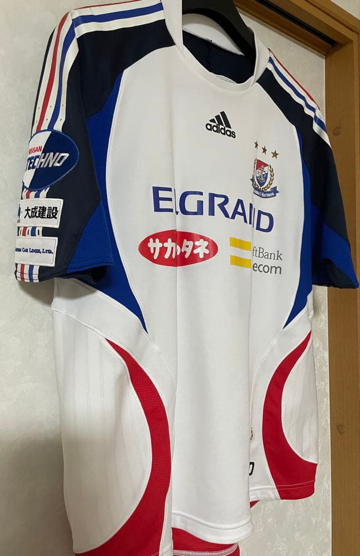 横浜マリノス　サッカーシャツ Oサイズadidas 希少