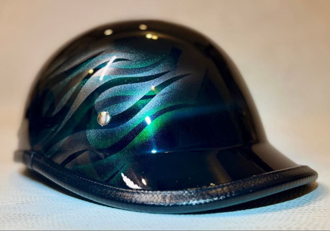 ロングダックテールヘルメット　カスタム　ダブルフレイムス　PSC SG　ハーレー