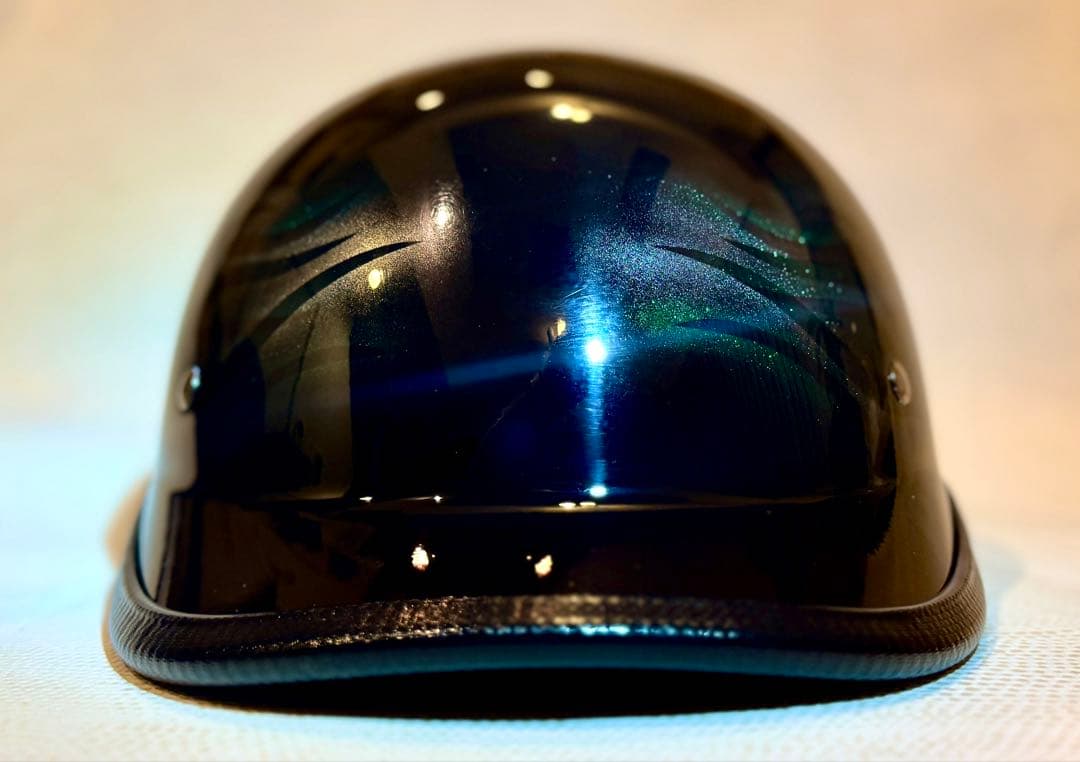 ロングダックテールヘルメット　カスタム　ダブルフレイムス　PSC SG　ハーレー