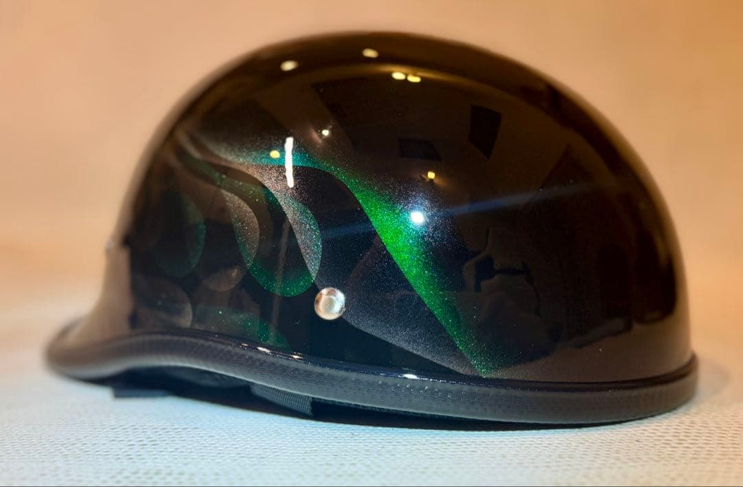 ロングダックテールヘルメット　カスタム　ダブルフレイムス　PSC SG　ハーレー