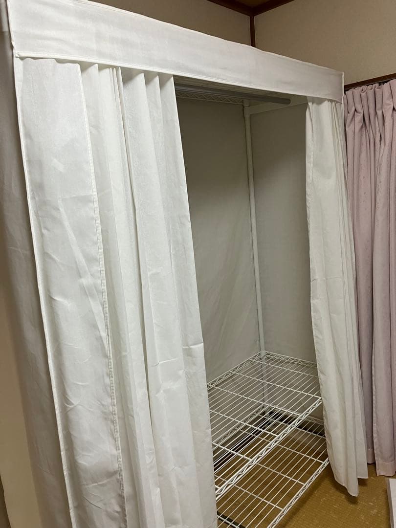 momopi54専用 洗えるカバー付き頑丈ハンガーラック シングル幅150cm）