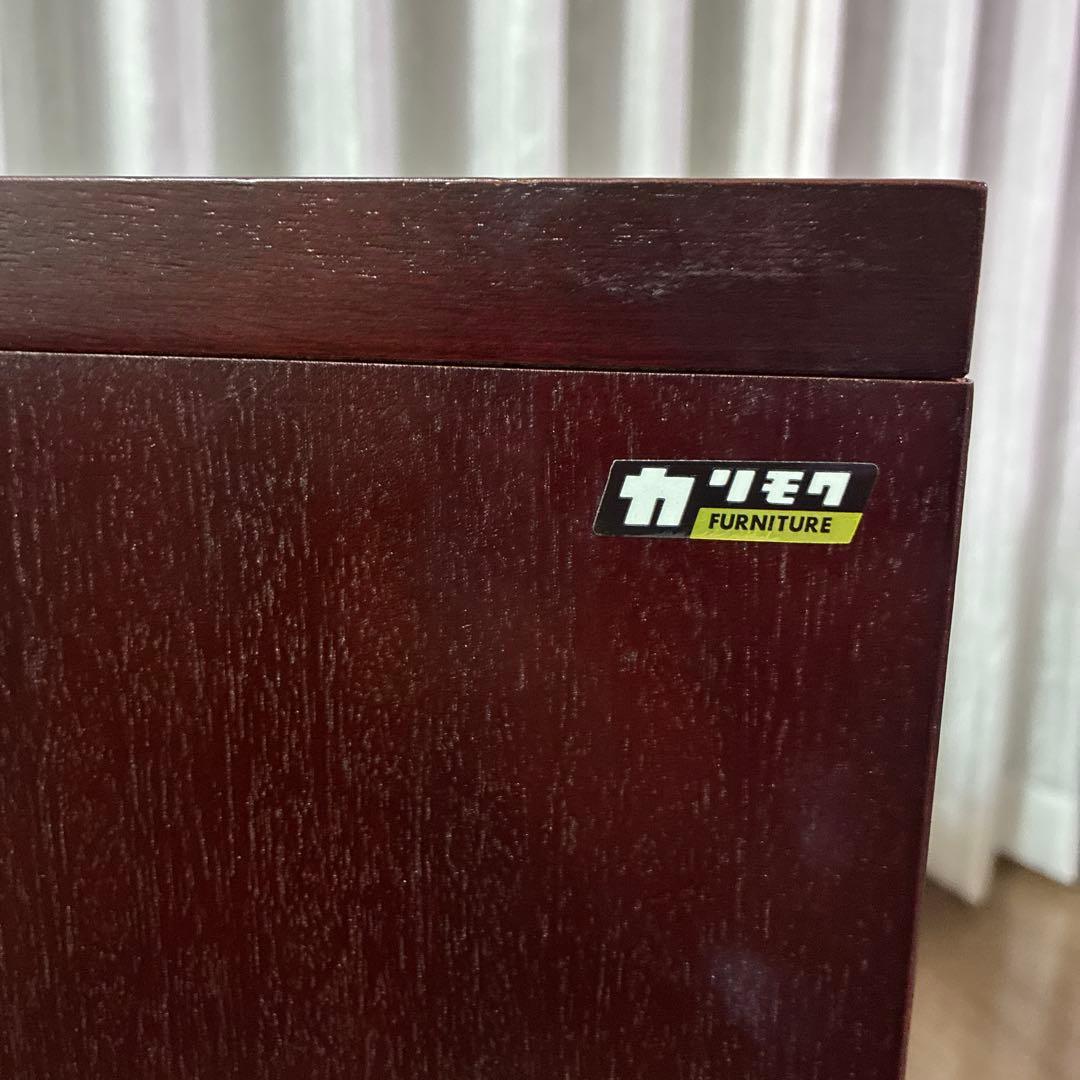 カリモク//ダークブラウン木製キャビネット サイドボード