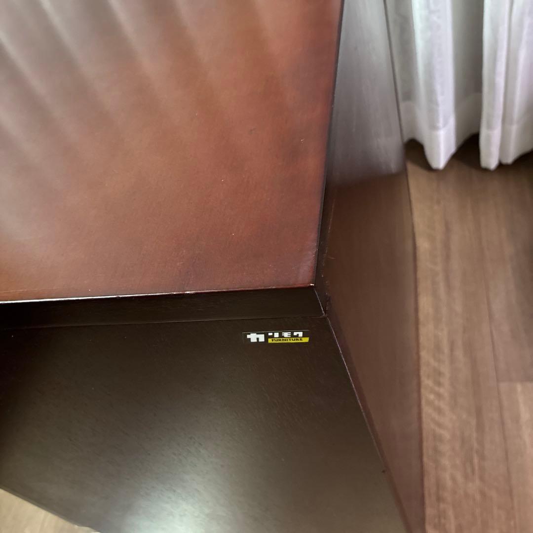 カリモク//ダークブラウン木製キャビネット サイドボード