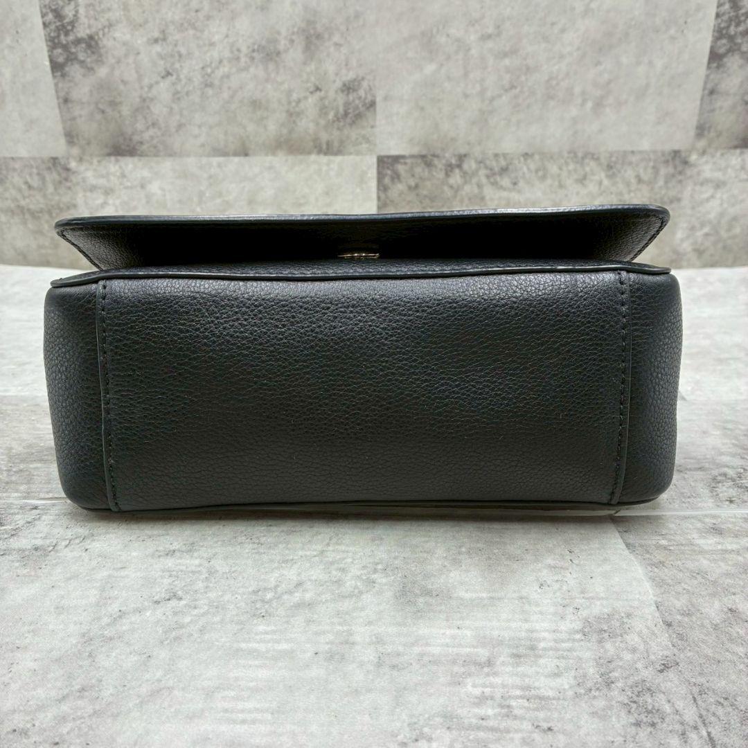 美品 トリーバーチ マックグロー ショルダーバッグ ウォレット 黒 シボ革