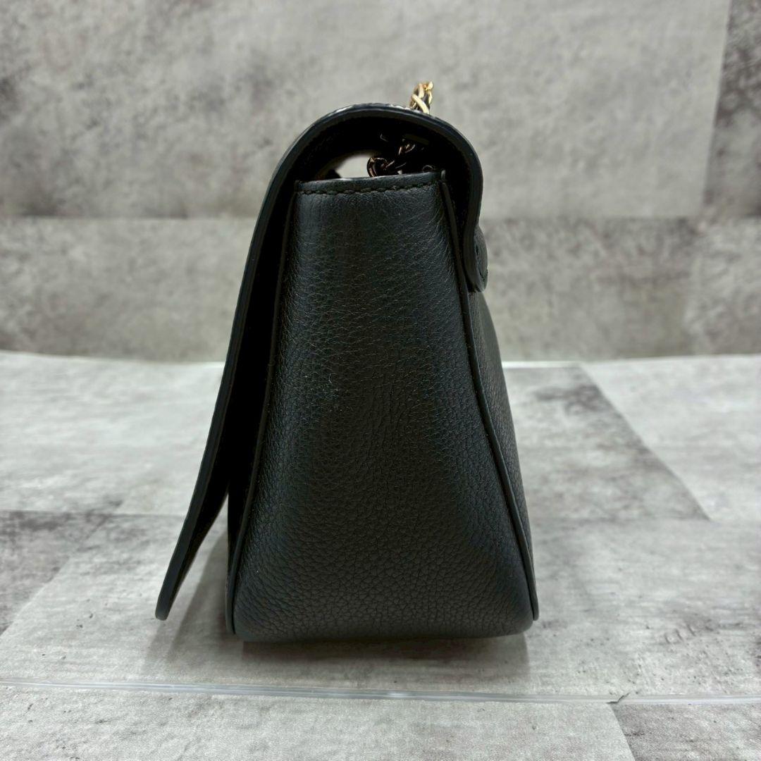 美品 トリーバーチ マックグロー ショルダーバッグ ウォレット 黒 シボ革