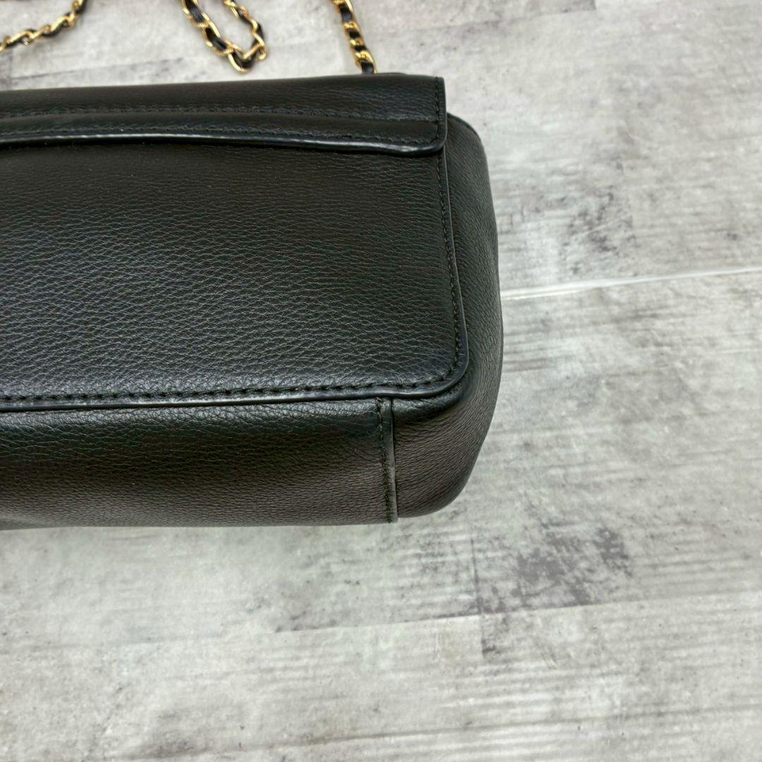 美品 トリーバーチ マックグロー ショルダーバッグ ウォレット 黒 シボ革