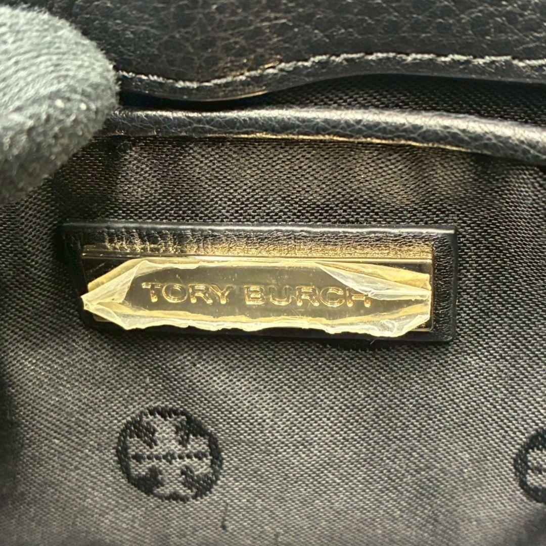 美品 トリーバーチ マックグロー ショルダーバッグ ウォレット 黒 シボ革