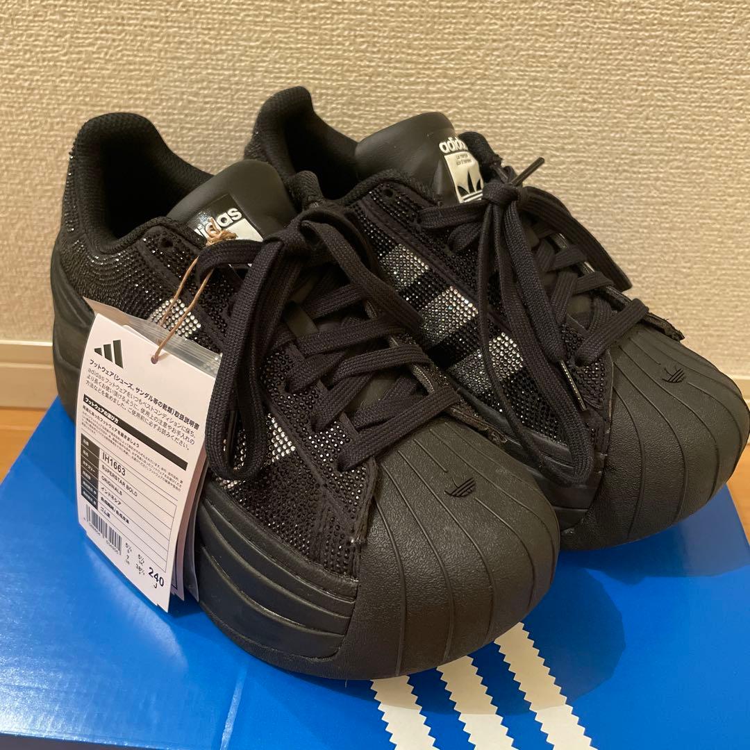 正規品　 SUPERSTAR BOLD CBLACK/SILVMT/FTWWHT