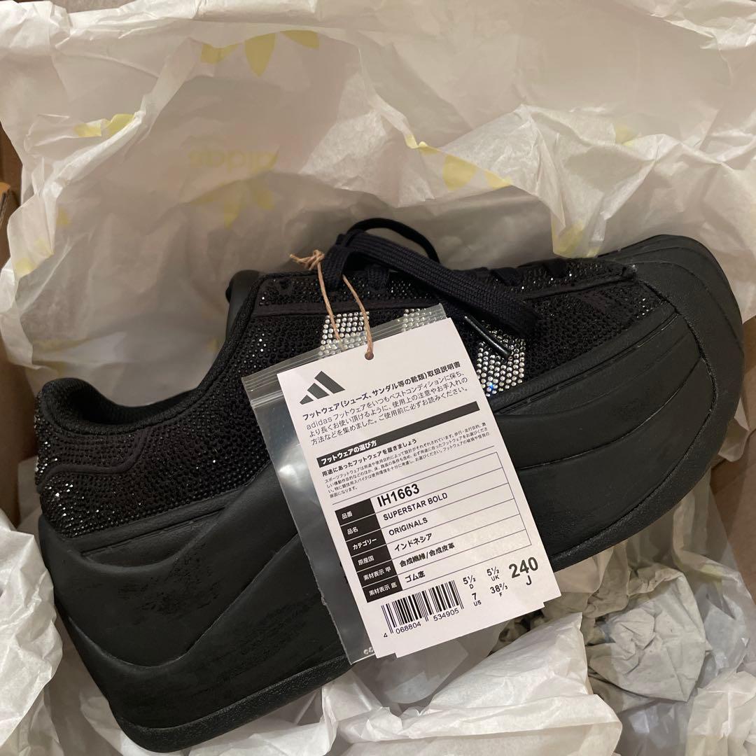 正規品　 SUPERSTAR BOLD CBLACK/SILVMT/FTWWHT