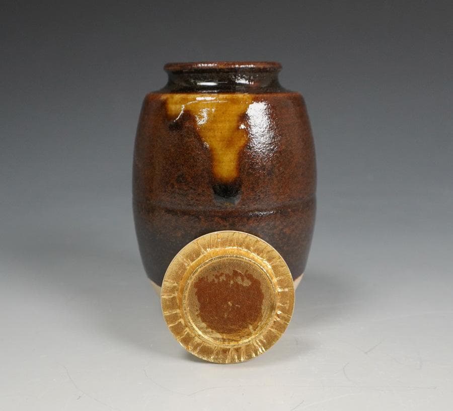 ろ*み様 一陶 瀬戸茶入 金剛金襴仕覆 共箱 茶道具