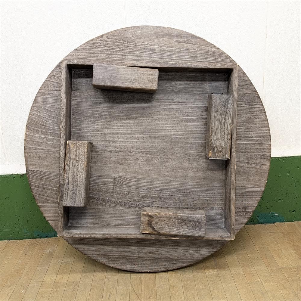 箱長　総桐　木目込み細工　鈴　桜　ガラス付き　折り畳み　座卓　円卓　座敷机　食卓