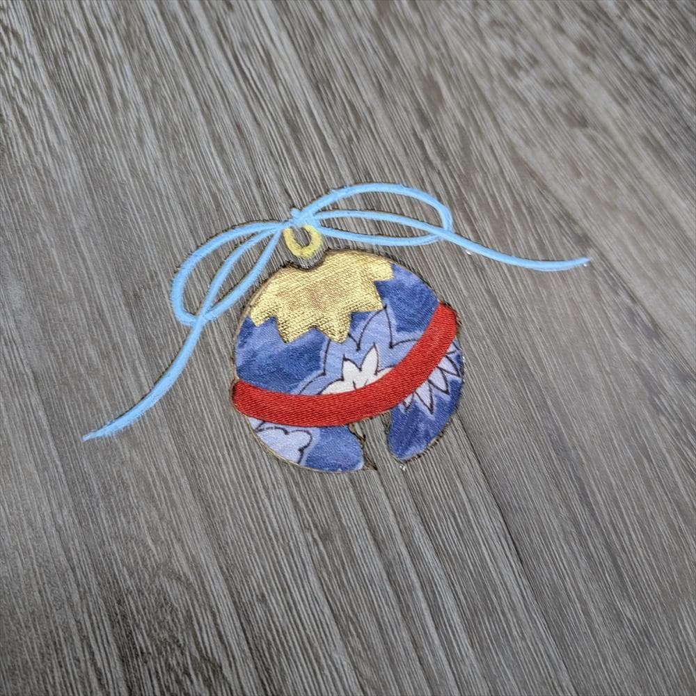 箱長　総桐　木目込み細工　鈴　桜　ガラス付き　折り畳み　座卓　円卓　座敷机　食卓