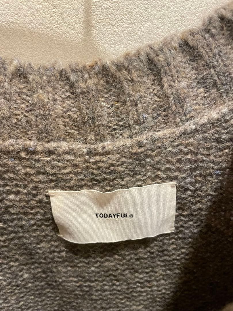 トップス todayful Mottle Yarn Knit Vest