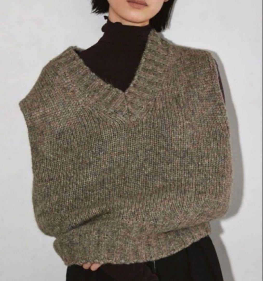 トップス todayful Mottle Yarn Knit Vest