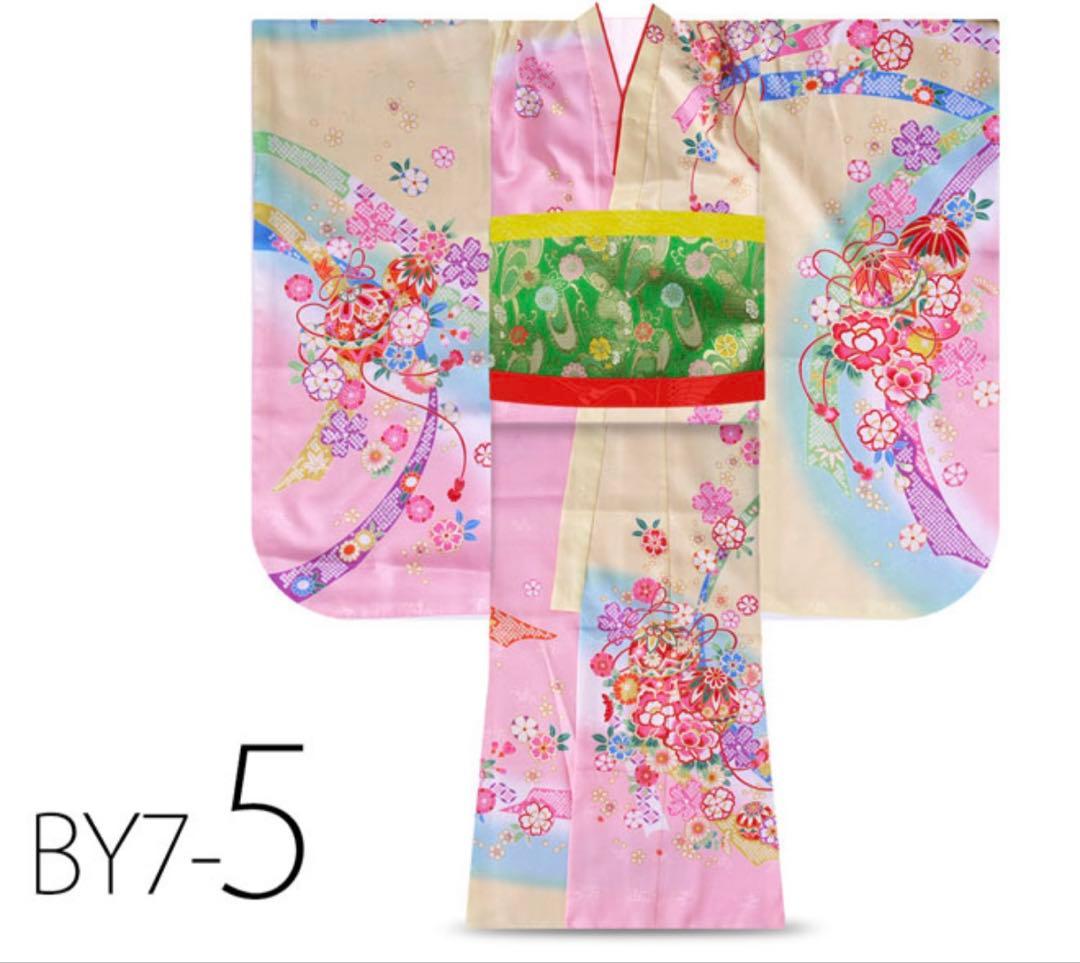 豪華な絵羽四ツ身　七五三　7歳　フルセット