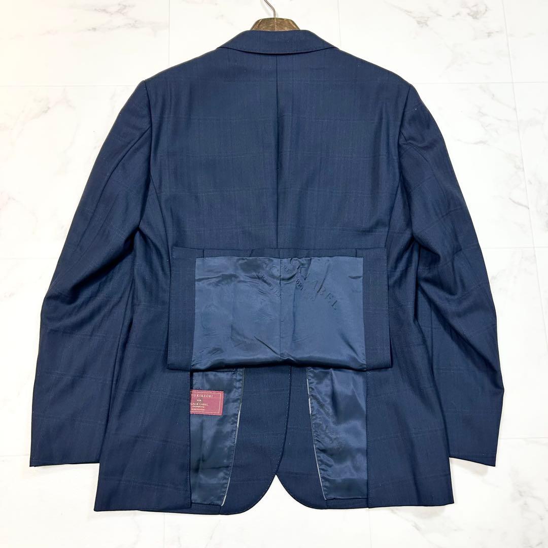 極美品 ブラックレーベルクレストブリッジ 御幸毛織 3 ピース スーツ 40 紺