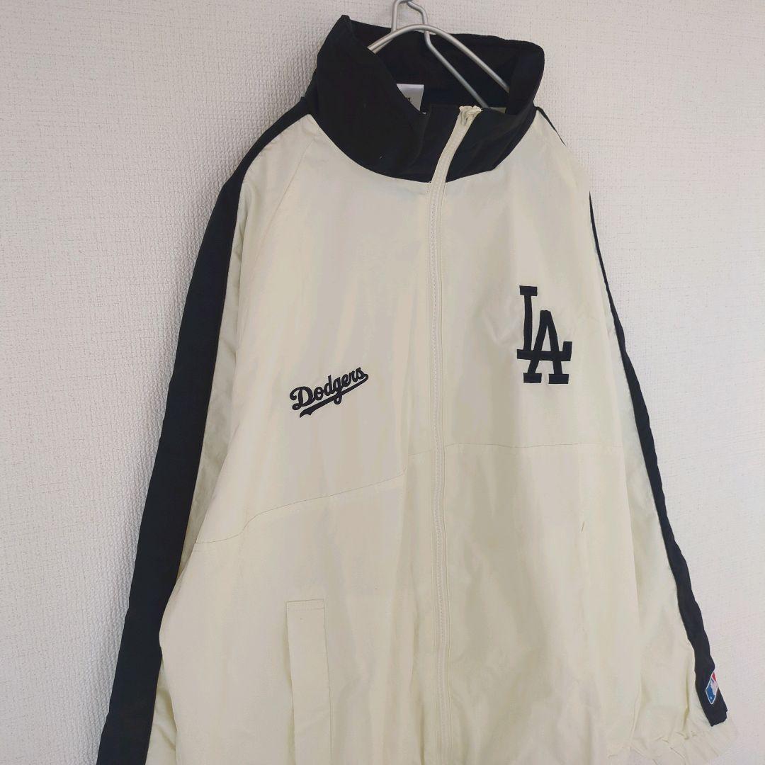 ロサンゼルス ドジャース ナイロンジャケット MLB LA 白 ゲン メンズ