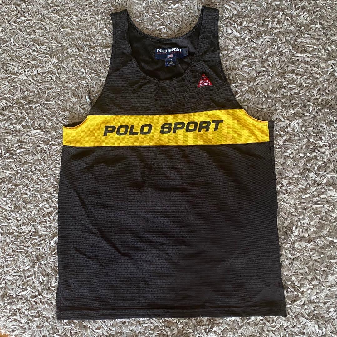 【vintage】POLO SPORT タンクトップ 黒 M USA製 90s