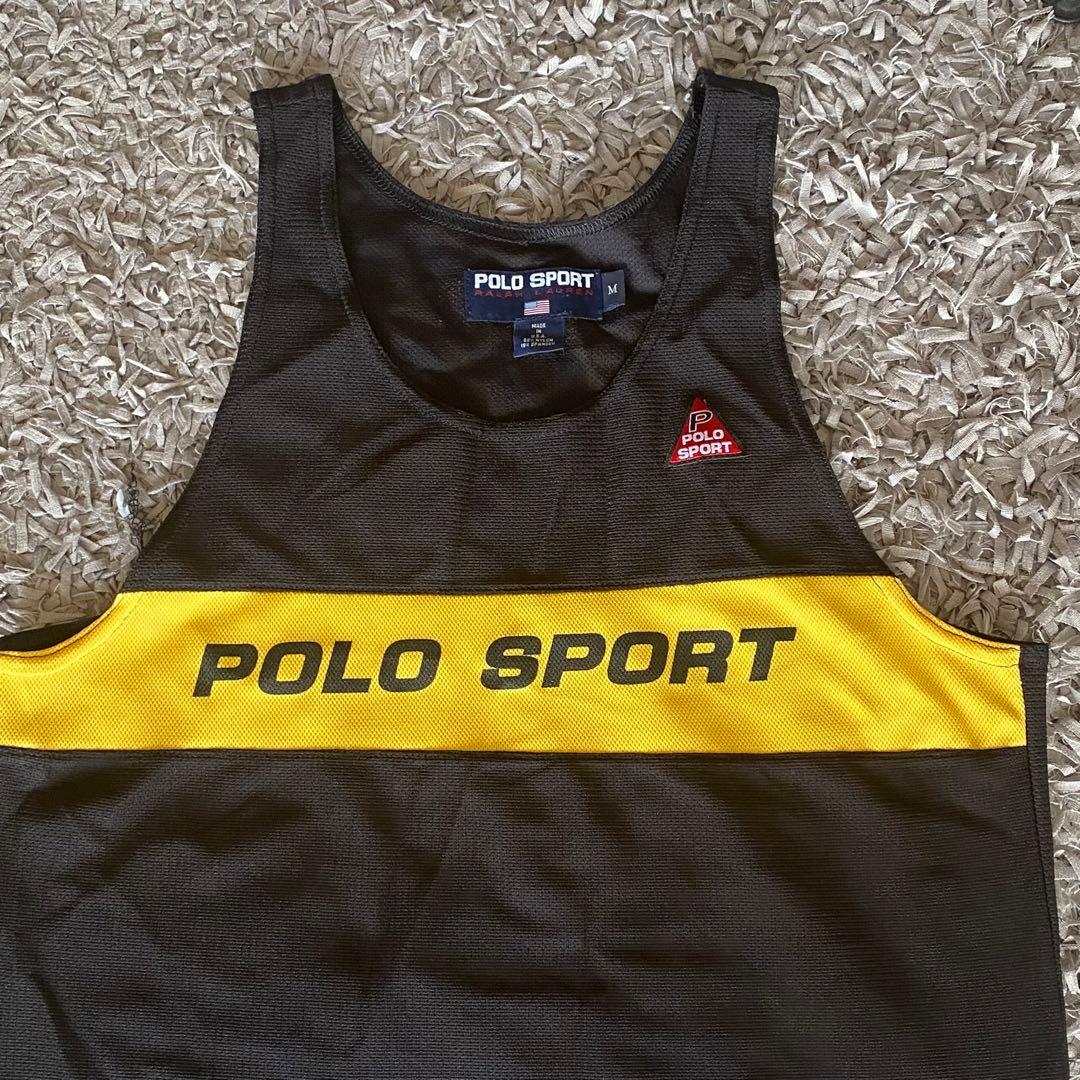【vintage】POLO SPORT タンクトップ 黒 M USA製 90s