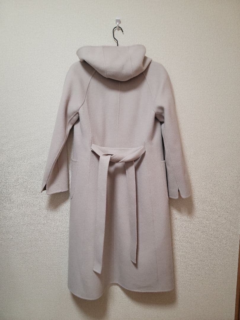 【美品】ANAYI ベージュ ロングコート フード付き