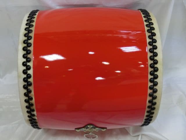 沖縄エイサー大太鼓(小)サイズ　直径約24cm×高さ約31cmバチ付　新品
