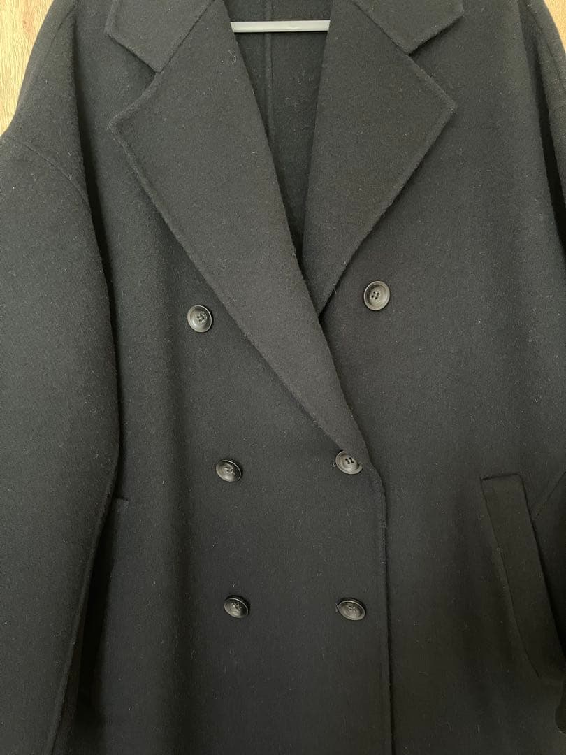 N.O.R.C 黒 ダブルブレスト ロングコート