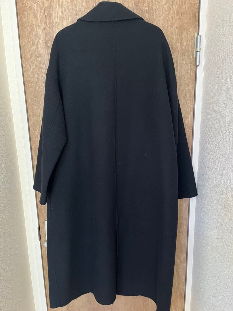 N.O.R.C 黒 ダブルブレスト ロングコート