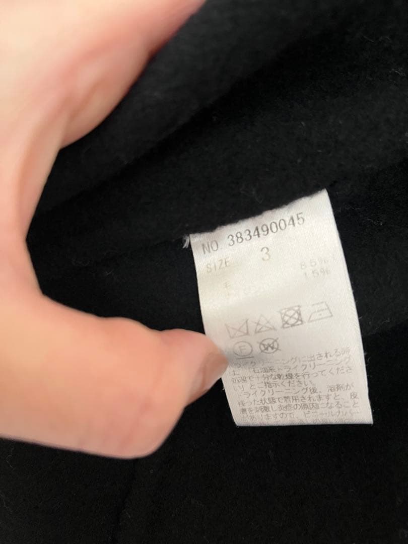 N.O.R.C 黒 ダブルブレスト ロングコート