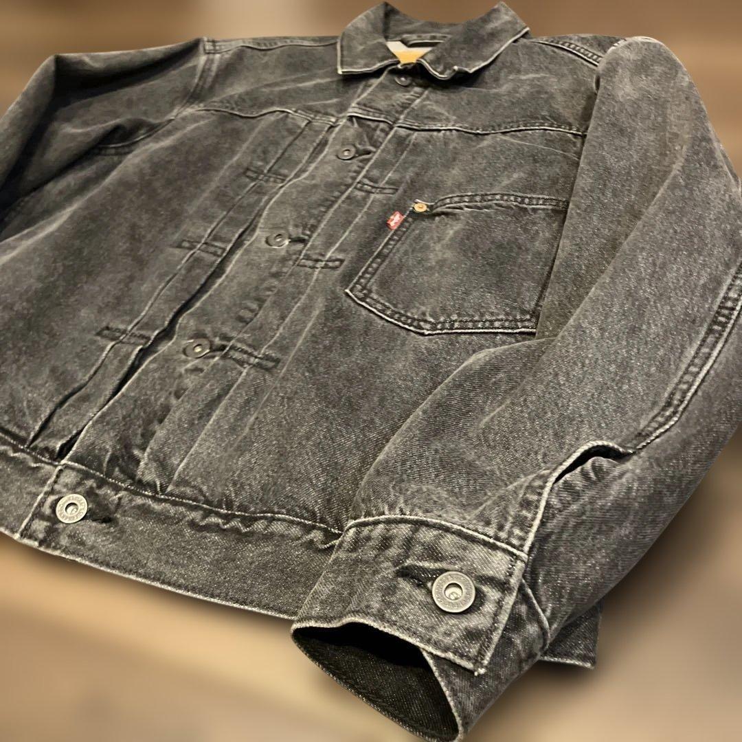 Levi’s Premium ブラックデニム 1stタイプ Gジャン M 黒