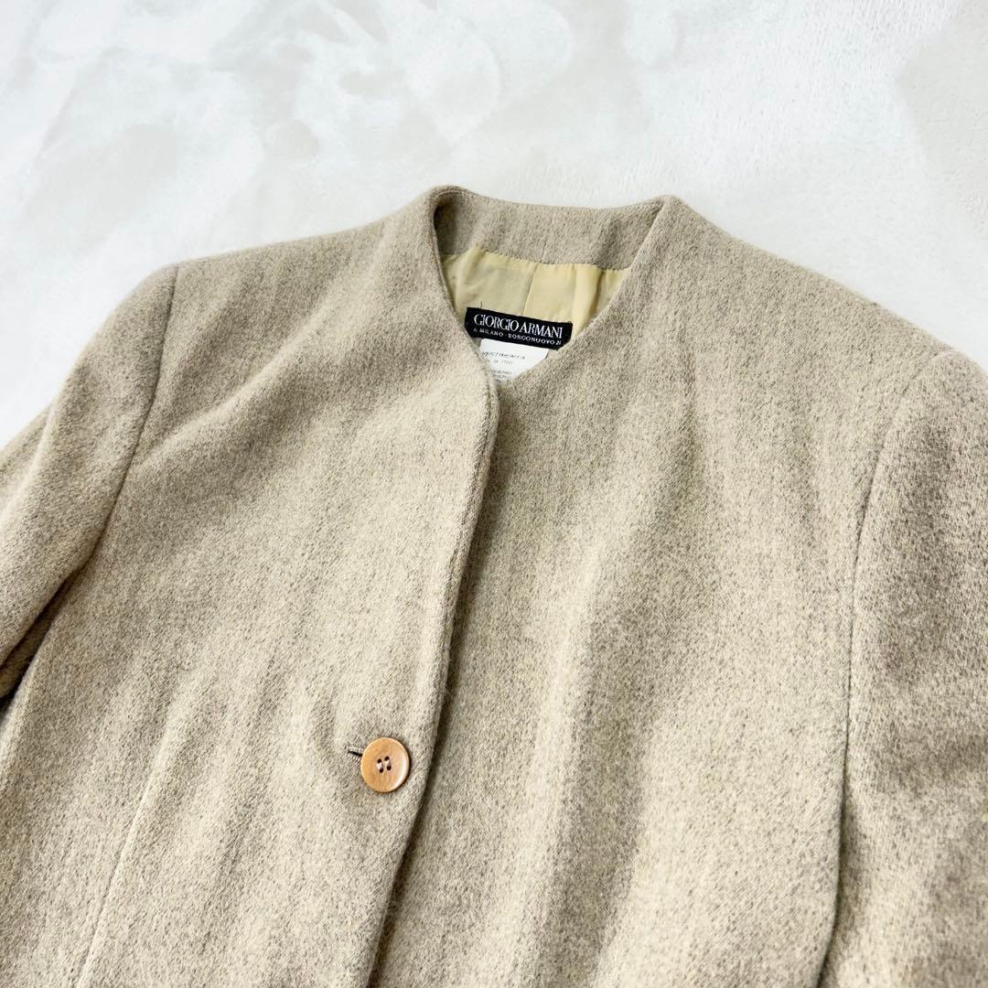 ジョルジオアルマーニ　アルパカ　コート　レディースM〜Ｌ　ライトブラウン　希少