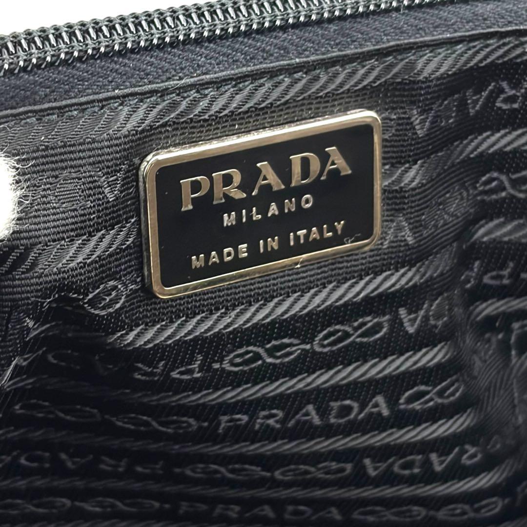 【美品】PRADA プラダ リュック バックパック ナイロン 三角ロゴ ブラック